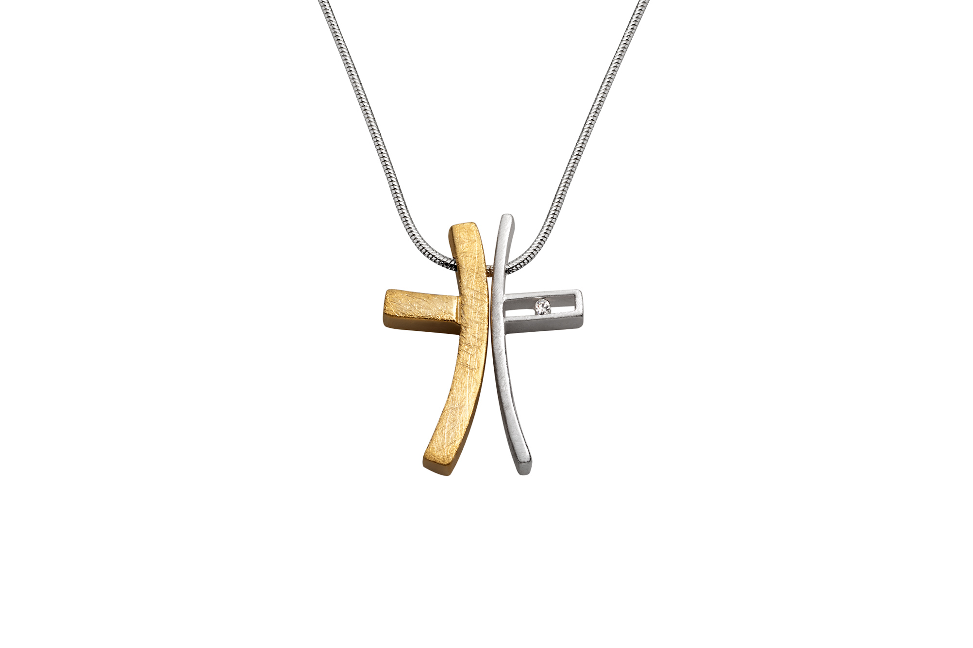 Geteiltes Kreuz in Gold und Silber